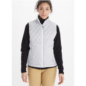 Marmot Women's Kitzbuhel Vest Gray White Quilted Size Small